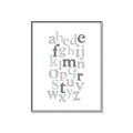 Picture of Mint Alphabet III _GroupedProduct_Rectangle_Portrait_Mini_ _GroupedProduct_Rectangle_Portrait_Canvas_Framed_