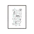 Picture of Mint Alphabet III _GroupedProduct_Rectangle_Portrait_Mini_ _GroupedProduct_Rectangle_Portrait_Canvas_Framed_