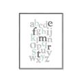 Picture of Mint Alphabet III _GroupedProduct_Rectangle_Portrait_Mini_ _GroupedProduct_Rectangle_Portrait_Canvas_Framed_