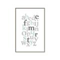 Picture of Mint Alphabet III _GroupedProduct_Rectangle_Portrait_Mini_ _GroupedProduct_Rectangle_Portrait_Canvas_Framed_