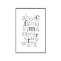 Picture of Mint Alphabet III _GroupedProduct_Rectangle_Portrait_Mini_ _GroupedProduct_Rectangle_Portrait_Canvas_Framed_