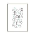 Picture of Mint Alphabet III _GroupedProduct_Rectangle_Portrait_Mini_ _GroupedProduct_Rectangle_Portrait_Canvas_Framed_