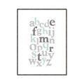 Picture of Mint Alphabet III _GroupedProduct_Rectangle_Portrait_Mini_ _GroupedProduct_Rectangle_Portrait_Canvas_Framed_