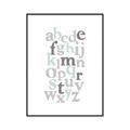 Picture of Mint Alphabet III _GroupedProduct_Rectangle_Portrait_Mini_ _GroupedProduct_Rectangle_Portrait_Canvas_Framed_