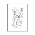 Picture of Mint Alphabet III _GroupedProduct_Rectangle_Portrait_Mini_ _GroupedProduct_Rectangle_Portrait_Canvas_Framed_