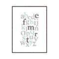 Picture of Mint Alphabet III _GroupedProduct_Rectangle_Portrait_Mini_ _GroupedProduct_Rectangle_Portrait_Canvas_Framed_