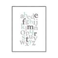 Picture of Mint Alphabet III _GroupedProduct_Rectangle_Portrait_Mini_ _GroupedProduct_Rectangle_Portrait_Canvas_Framed_