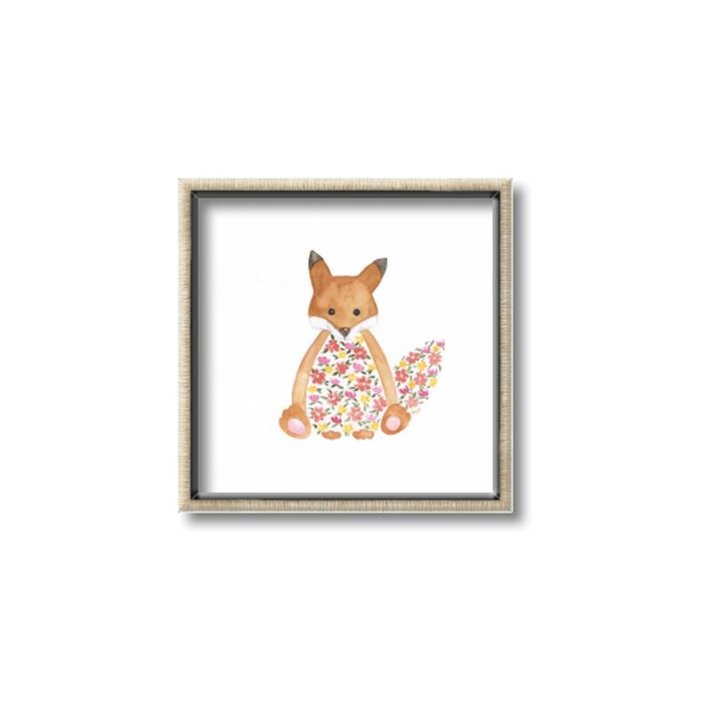 Picture of Baby Floral Fox _GroupedProduct_Square_Mini_ _GroupedProduct_Square_Canvas_Framed_