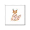 Picture of Baby Floral Fox _GroupedProduct_Square_Mini_ _GroupedProduct_Square_Canvas_Framed_