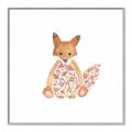 Picture of Baby Floral Fox _GroupedProduct_Square_Mini_ _GroupedProduct_Square_Canvas_Framed_