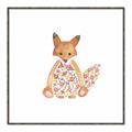 Picture of Baby Floral Fox _GroupedProduct_Square_Mini_ _GroupedProduct_Square_Canvas_Framed_
