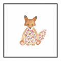 Picture of Baby Floral Fox _GroupedProduct_Square_Mini_ _GroupedProduct_Square_Canvas_Framed_