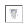 Picture of Baby Floral Elephant _GroupedProduct_Square_Mini_ _GroupedProduct_Square_Canvas_Framed_