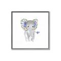 Picture of Baby Floral Elephant _GroupedProduct_Square_Mini_ _GroupedProduct_Square_Canvas_Framed_