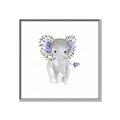 Picture of Baby Floral Elephant _GroupedProduct_Square_Mini_ _GroupedProduct_Square_Canvas_Framed_