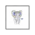 Picture of Baby Floral Elephant _GroupedProduct_Square_Mini_ _GroupedProduct_Square_Canvas_Framed_
