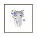 Picture of Baby Floral Elephant _GroupedProduct_Square_Mini_ _GroupedProduct_Square_Canvas_Framed_