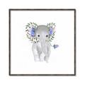 Picture of Baby Floral Elephant _GroupedProduct_Square_Mini_ _GroupedProduct_Square_Canvas_Framed_