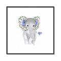 Picture of Baby Floral Elephant _GroupedProduct_Square_Mini_ _GroupedProduct_Square_Canvas_Framed_