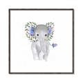Picture of Baby Floral Elephant _GroupedProduct_Square_Mini_ _GroupedProduct_Square_Canvas_Framed_