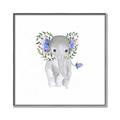 Picture of Baby Floral Elephant _GroupedProduct_Square_Mini_ _GroupedProduct_Square_Canvas_Framed_