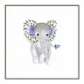 Picture of Baby Floral Elephant _GroupedProduct_Square_Mini_ _GroupedProduct_Square_Canvas_Framed_