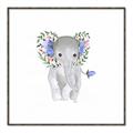 Picture of Baby Floral Elephant _GroupedProduct_Square_Mini_ _GroupedProduct_Square_Canvas_Framed_