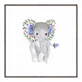 Picture of Baby Floral Elephant _GroupedProduct_Square_Mini_ _GroupedProduct_Square_Canvas_Framed_