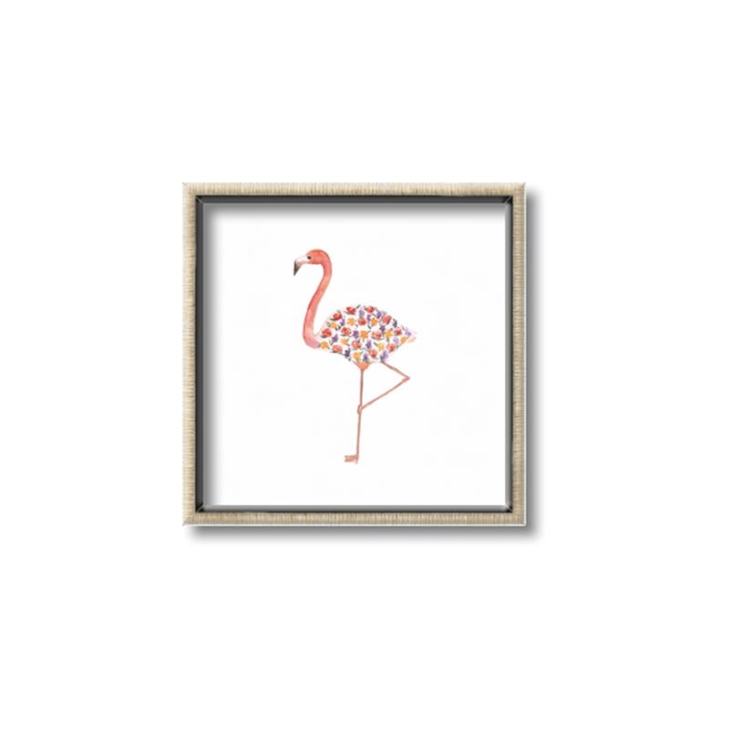 Picture of Baby Floral Flamingo  _GroupedProduct_Square_Mini_ _GroupedProduct_Square_Canvas_Framed_