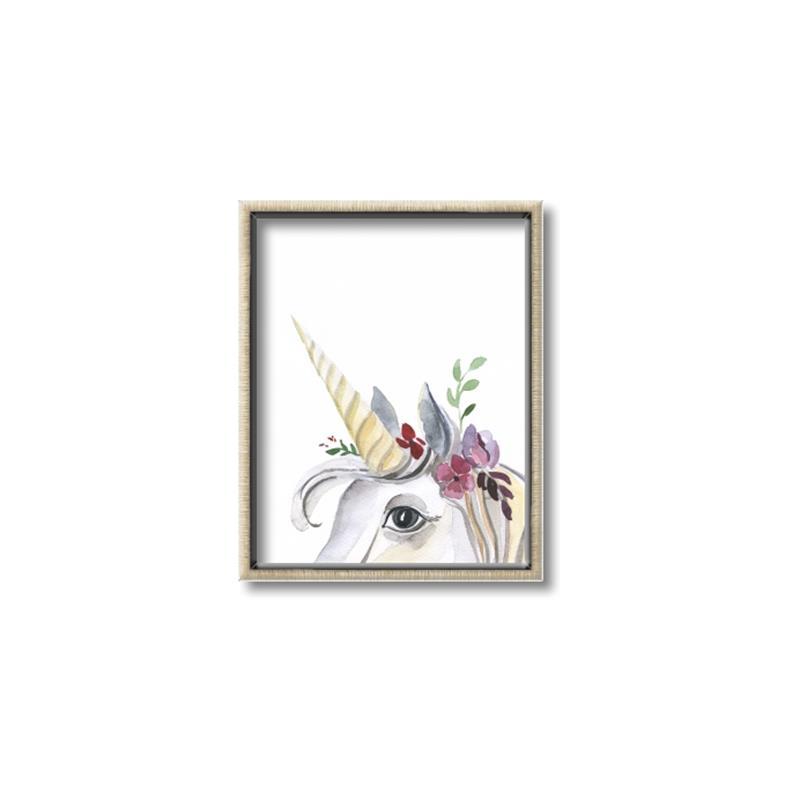 Picture of Flower Unicorn _GroupedProduct_Rectangle_Portrait_Mini_ _GroupedProduct_Rectangle_Portrait_Canvas_Framed_