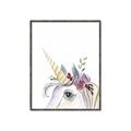 Picture of Flower Unicorn _GroupedProduct_Rectangle_Portrait_Mini_ _GroupedProduct_Rectangle_Portrait_Canvas_Framed_