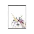 Picture of Flower Unicorn _GroupedProduct_Rectangle_Portrait_Mini_ _GroupedProduct_Rectangle_Portrait_Canvas_Framed_