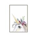 Picture of Flower Unicorn _GroupedProduct_Rectangle_Portrait_Mini_ _GroupedProduct_Rectangle_Portrait_Canvas_Framed_