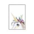 Picture of Flower Unicorn _GroupedProduct_Rectangle_Portrait_Mini_ _GroupedProduct_Rectangle_Portrait_Canvas_Framed_