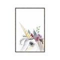 Picture of Flower Unicorn _GroupedProduct_Rectangle_Portrait_Mini_ _GroupedProduct_Rectangle_Portrait_Canvas_Framed_