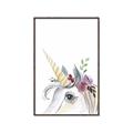 Picture of Flower Unicorn _GroupedProduct_Rectangle_Portrait_Mini_ _GroupedProduct_Rectangle_Portrait_Canvas_Framed_