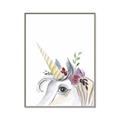 Picture of Flower Unicorn _GroupedProduct_Rectangle_Portrait_Mini_ _GroupedProduct_Rectangle_Portrait_Canvas_Framed_