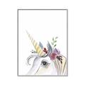 Picture of Flower Unicorn _GroupedProduct_Rectangle_Portrait_Mini_ _GroupedProduct_Rectangle_Portrait_Canvas_Framed_