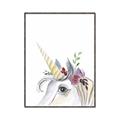 Picture of Flower Unicorn _GroupedProduct_Rectangle_Portrait_Mini_ _GroupedProduct_Rectangle_Portrait_Canvas_Framed_