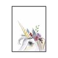 Picture of Flower Unicorn _GroupedProduct_Rectangle_Portrait_Mini_ _GroupedProduct_Rectangle_Portrait_Canvas_Framed_