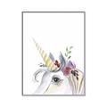 Picture of Flower Unicorn _GroupedProduct_Rectangle_Portrait_Mini_ _GroupedProduct_Rectangle_Portrait_Canvas_Framed_