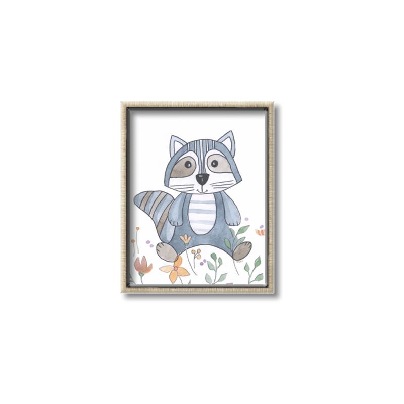 Picture of Cartoon Raccoon _GroupedProduct_Rectangle_Portrait_Mini_ _GroupedProduct_Rectangle_Portrait_Canvas_Framed_