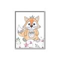 Picture of Cartoon Fox  _GroupedProduct_Rectangle_Portrait_Mini_ _GroupedProduct_Rectangle_Portrait_Canvas_Framed_