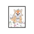 Picture of Cartoon Fox  _GroupedProduct_Rectangle_Portrait_Mini_ _GroupedProduct_Rectangle_Portrait_Canvas_Framed_