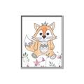 Picture of Cartoon Fox  _GroupedProduct_Rectangle_Portrait_Mini_ _GroupedProduct_Rectangle_Portrait_Canvas_Framed_
