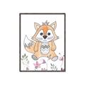 Picture of Cartoon Fox  _GroupedProduct_Rectangle_Portrait_Mini_ _GroupedProduct_Rectangle_Portrait_Canvas_Framed_