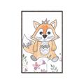 Picture of Cartoon Fox  _GroupedProduct_Rectangle_Portrait_Mini_ _GroupedProduct_Rectangle_Portrait_Canvas_Framed_