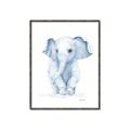 Picture of Baby Blue Elephant _GroupedProduct_Rectangle_Portrait_Mini_ _GroupedProduct_Rectangle_Portrait_Canvas_Framed_