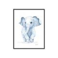 Picture of Baby Blue Elephant _GroupedProduct_Rectangle_Portrait_Mini_ _GroupedProduct_Rectangle_Portrait_Canvas_Framed_