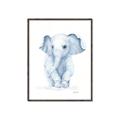 Picture of Baby Blue Elephant _GroupedProduct_Rectangle_Portrait_Mini_ _GroupedProduct_Rectangle_Portrait_Canvas_Framed_